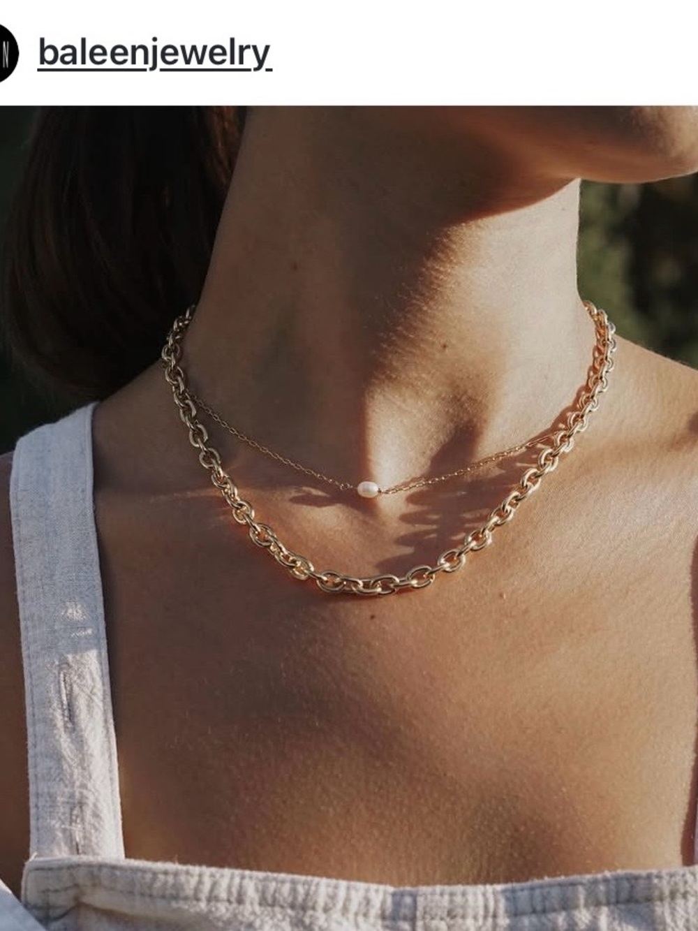 Baleen Jewelry Cassis Gold Chain Necklace - Picture 2 of 5